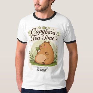 Capybara-Teepause Süße Capybara trinkt Tee Spaß