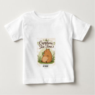 Capybara-Teepause   Süßer Capybara trinkt Tee Spaß