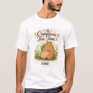 Capybara-Teestunde   Süße Capybara trinkt Tee Spaß