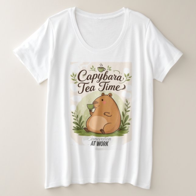 Capybara-Teestunde | Süße Capybara trinkt Tee Spaß (Design vorne)