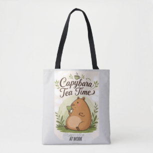 Capybara-Teestunde Süße Capybara trinkt Tee Spaß