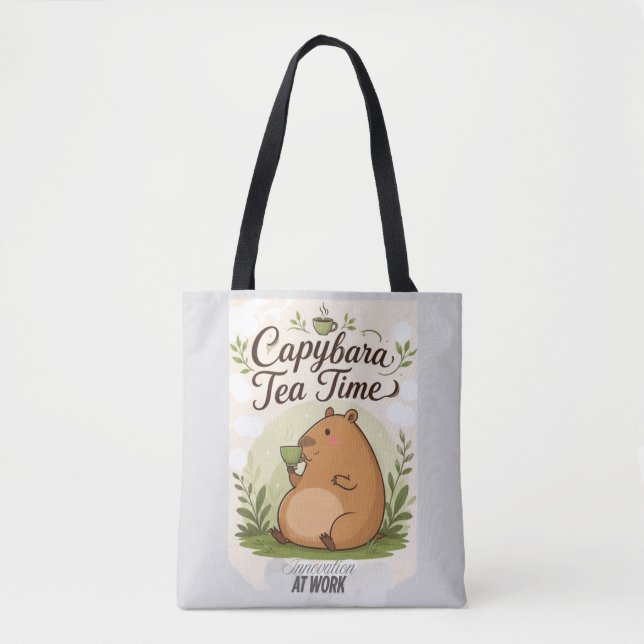 Capybara-Teestunde | Süße Capybara trinkt Tee Spaß (Vorderseite)