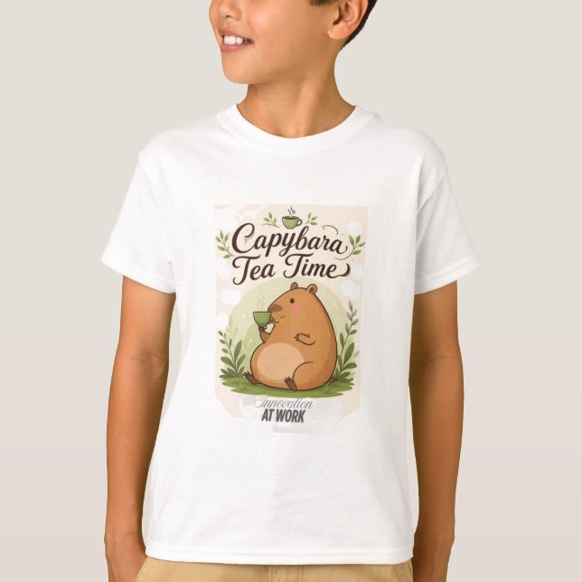 Capybara-Teestunde | Süße Capybara trinkt Tee Spaß (Vorderseite)