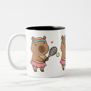 Capybara Tennis Tasse   Funny Sports Lover Kaffee