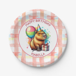 Capybara themed Girl's Birthday Party Pappteller