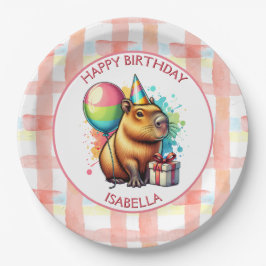 Capybara themed Girl's Birthday Party Pappteller