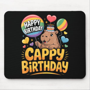 Capybara-Tierliebhaber Lustige Cappy-Geburtstagsfe Mousepad