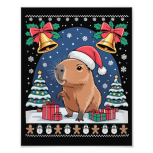 Capybara-Tierliebhaber Weihnachtsgeschenk Hässlich Fotodruck