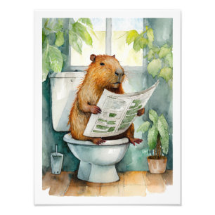 Capybara-Toilette Fotodruck