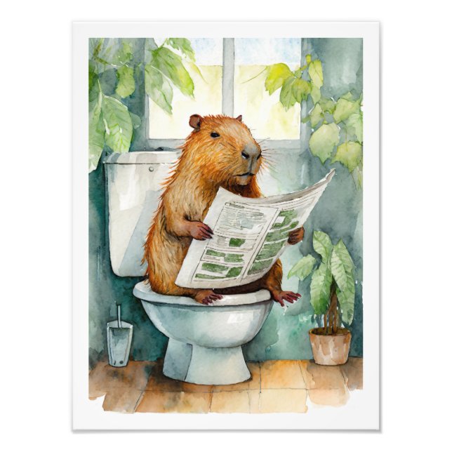 Capybara-Toilette Fotodruck (Vorne)