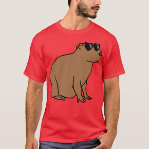 Capybara Tragende Sonnenbrille T-Shirt