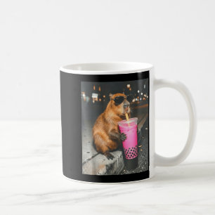 Capybara trinkt eisgekühlten Boba-Tee lustiges Tie Kaffeetasse