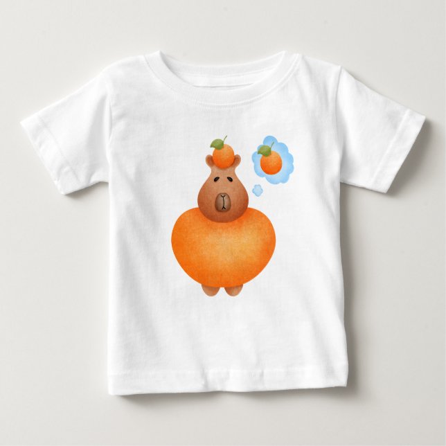 Capybara und die lustigste Orange Baby T-shirt (Vorderseite)