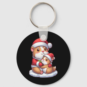 Capybara und die Weihnachtsfamilie Matchi Schlüsselanhänger