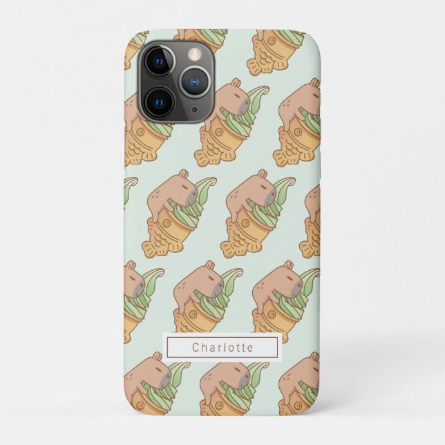 Capybara und Match Taiyaki Eis Muster Case-Mate iPhone Hülle (Rückseite)