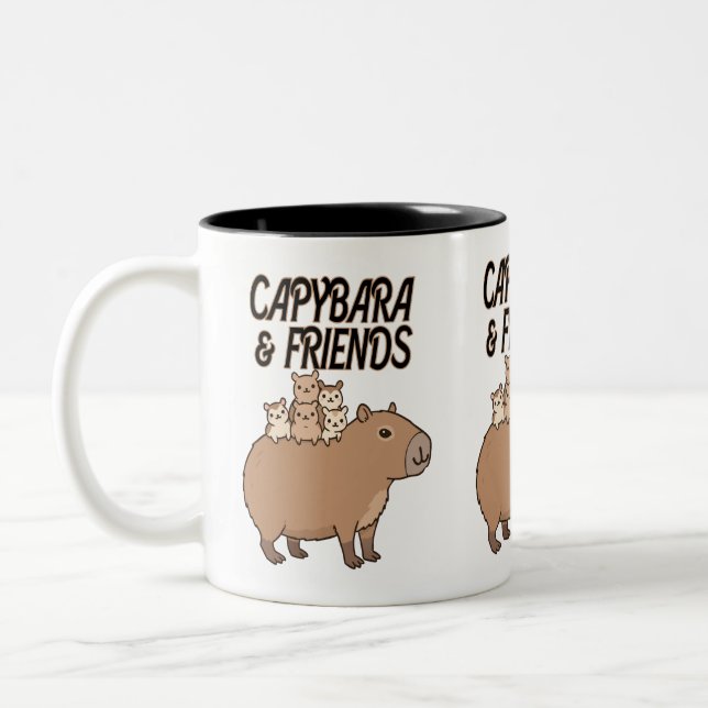 Capybara und Tasse der Freunde | Süße Tier (Links)