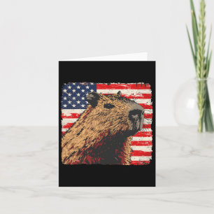 Capybara USA-Flagge 4. Juli Liebhaber  Karte