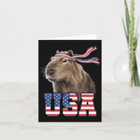 Capybara Usa Patriotische amerikanische Flagge Män