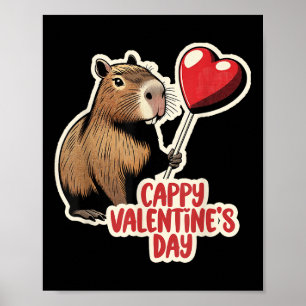 Capybara Valentine, Cappy Valentinstag, Capybara Poster
