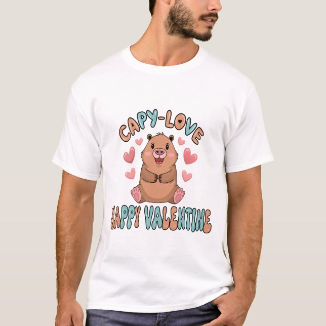 Capybara Valentine Shirt (Vorderseite)