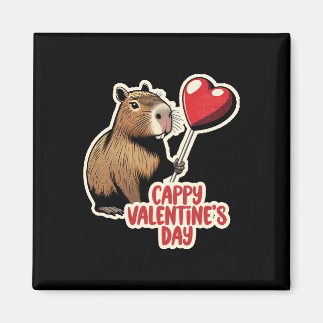 Capybara Valentinstag  Magnet (Vorne)