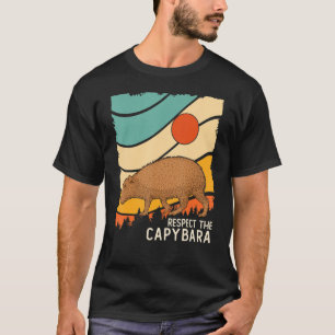 Capybara Vintag Retro Style Animal Respekt der ca T-Shirt