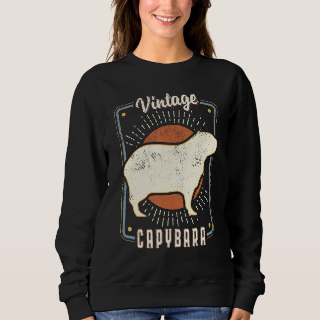 Capybara Vintage Retro Classic Animal Love Sweatshirt (Vorderseite)