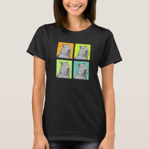 Capybara Vintage Südamerika Nagetier Grasfresser T-Shirt