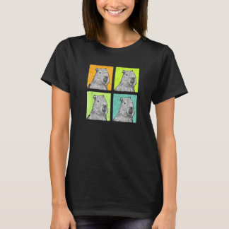 Capybara Vintage Südamerika Nagetier Grasfresser T-Shirt