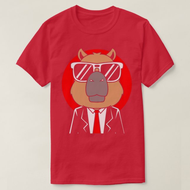 Capybara Wearing Tuxedo Funny Capybara T-Shirt (Design vorne)
