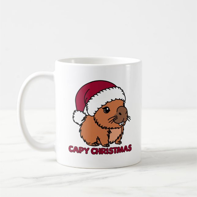 Capybara Weihnachten Kaffeetasse (Links)