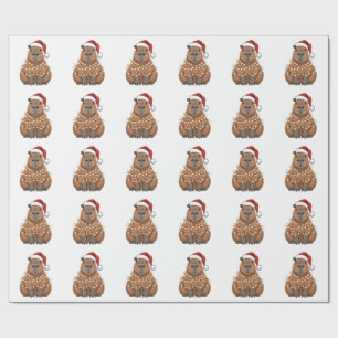 Capybara Weihnachten Matching Lustiger Santa Geschenkpapier