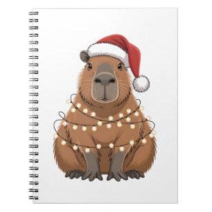 Capybara Weihnachten Matching Lustiger Santa Notizblock