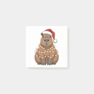 Capybara Weihnachten Matching Lustiger Santa Post-it Klebezettel