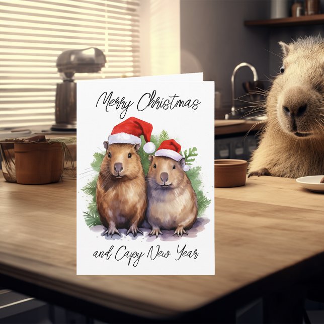 Capybara Weihnachten Neujahr Karte (Von Creator hochgeladen)