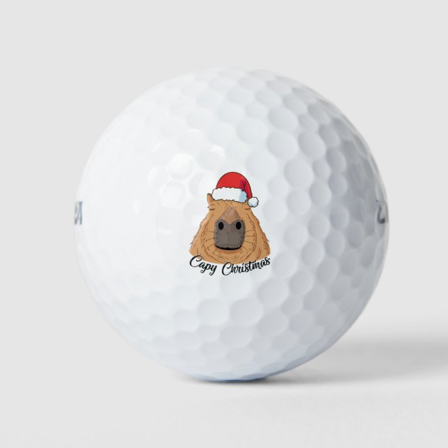 Capybara Weihnachten Weihnachten Weihnachten Golfball (Vorderseite)