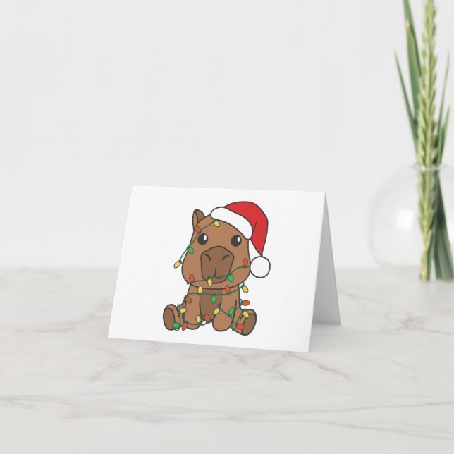 Capybara Weihnachten Winter Tiere Urlaub (Vorderseite)
