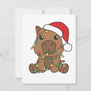 Capybara Weihnachten Winter Tiere Urlaub