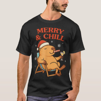 Capybara Weihnachts-Spaß Urlaub Tier T-Shirt