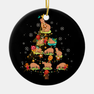 Capybara Weihnachtsbaum Frohe Weihnachtstierzoo Keramik Ornament