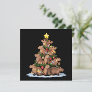 Capybara Weihnachtsbaum Geschenk Funny Xmas Capy Feiertagskarte