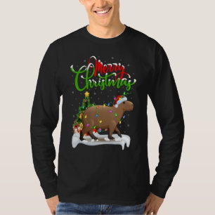 Capybara Weihnachtsdekorationen Santa Capybara Wei T-Shirt