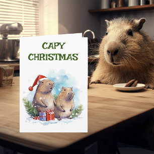 Capybara Weihnachtsfeiertag Capy Karte