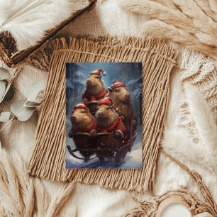 Capybara Weihnachtsfeiertag Capy Karte