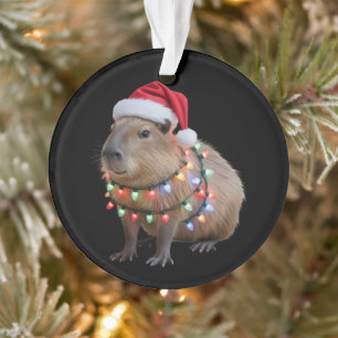Capybara Weihnachtslichter Xmas Weihnachten Cappy  Ornament