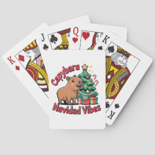 Capybara-Weihnachtsstimmung Feiertags-Humor Spielkarten