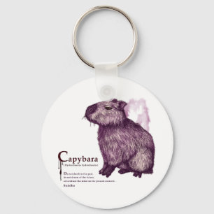 Capybara - Wein Schlüsselanhänger