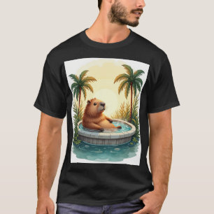 Capybara Whirlpool-Relaxation-Aufkleber für chilli T-Shirt