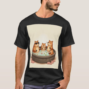 Capybara Whirlpool-Relaxation Kirschblüten-Tee-Zei T-Shirt