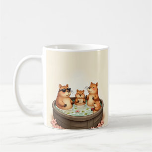 Capybara Whirlpoolentspannung Kirschblüten Tee Tim Kaffeetasse